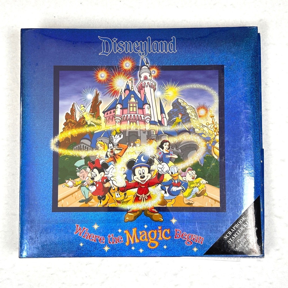 Vintage Disneyland Park Photo Album Binder Scrapbook New Sealed Y2K Mickey Mouse